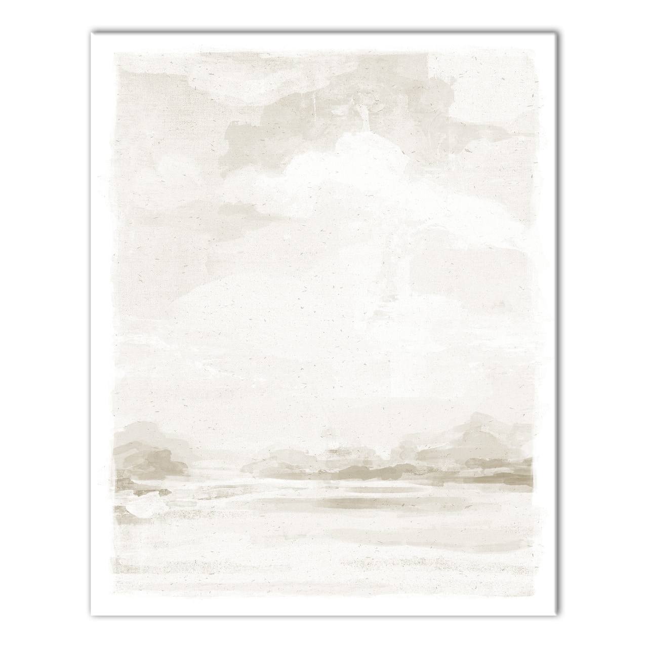 Abstract White Landscape 16" x 20" Canvas Wall Art